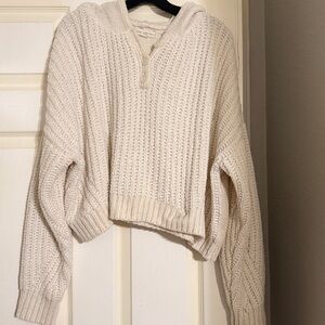 Aeropostale Cream V-Neck Women's Sweater